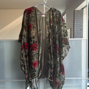 Free People velvet kimono